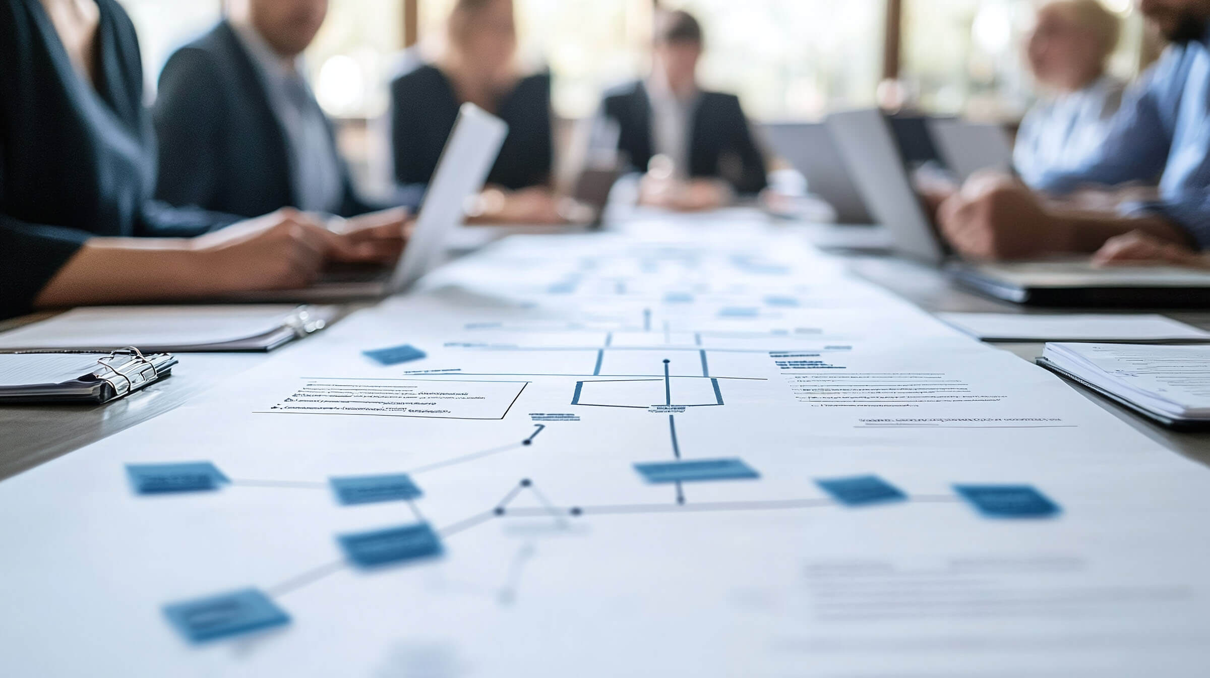 Illustration of manual paperwork and bureaucratic delays